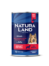 Сочные кусочки из говядины с куриной печенью(400)