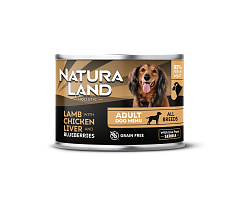 Ягненок с куриной печенью и черникой 200г