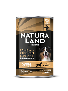 Ягненок с куриной печенью и черникой 400г